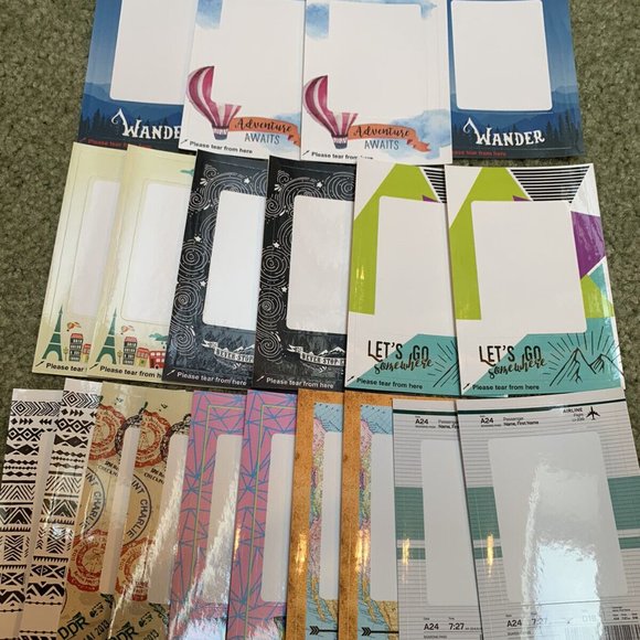 10 New Sealed Packs (20 Per) Fuji Instax Sticker Frame Borders Mini Instax Photo - Picture 2 of 2